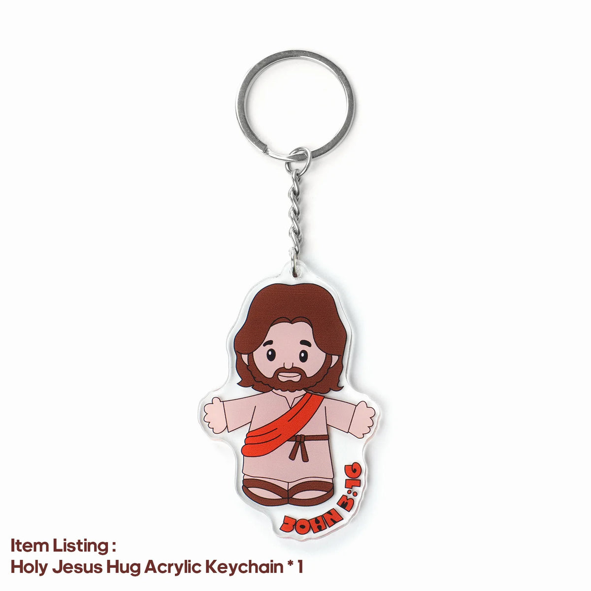 Cartoon Jesus Hug Stuffed Toy with Ornament Keychain Decoration Bedside Sofa Cushion Christmas Gift Soft Plush Doll for Kid Gift