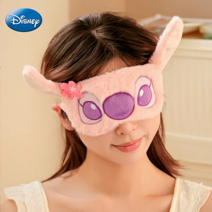 1PC Disney Officially Licensed Stitch Angel Eye Mask Couple Style Cute Cartoon Soft Comfortable Plush Material Patch Nap Rest