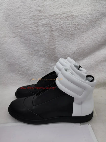 Real Picture Leather Street Style Men's Casual Shoes High Top Sneakers Man Boots Outdoor Activity Zapatillas Hombre Chaussure