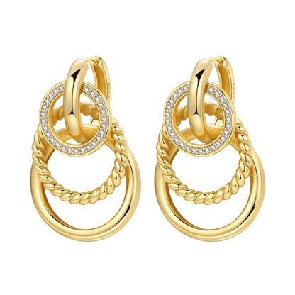Original 925 Sterling Silver Planet Starlight Earrings Fashion 18K Gold Hoop Earring for Women Piercing Jewelry Aretes Gifts