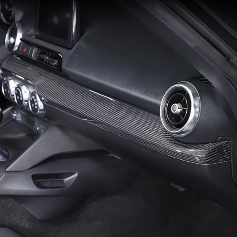 For Mazda MX-5 ND Miata Fiat/Abarth 124 2016-2026 Real Carbon Fiber Car Center Console Dashboard Cover Interior Accessories L/R