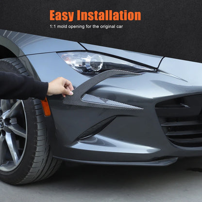 For use in the 2016+ Mazda MX-5 front bumper air intake grille decorative frame, bumper decorative strips, carbon fiber pattern