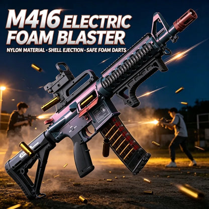 M416 Electric Automatic Foam Dart Blaster Shell Ejecting Soft Bullet Toy Nylon Construction Outdoor Shooting Game Toy