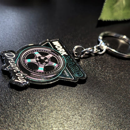 JDM Style Key Chain Sexy Girl 3D Metal Zinc Alloy Keychain Holder Car Motorcycle Key Ring Pendant Wheel Auto Accessories Gift
