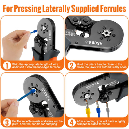 Crimper Cable Cutter Adjustable Automatic Wire Stripper Multifunctional Stripping Crimping Pliers Terminal Hand Tool