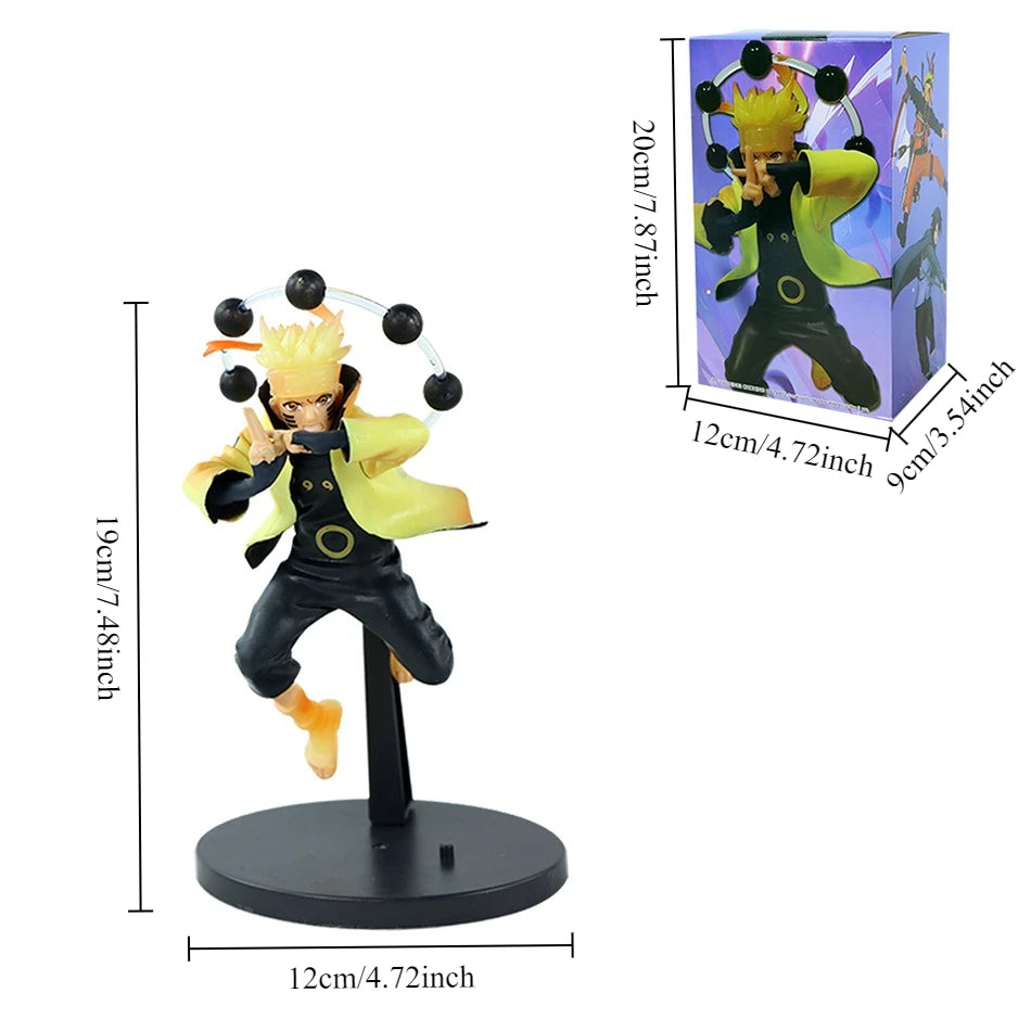 1-4pcs 19cm Naruto Anime Figure Uzumaki Naruto Kakashi Uchiha Sasuke Cartoon Action Figurine PVC Collectible Model Toy
