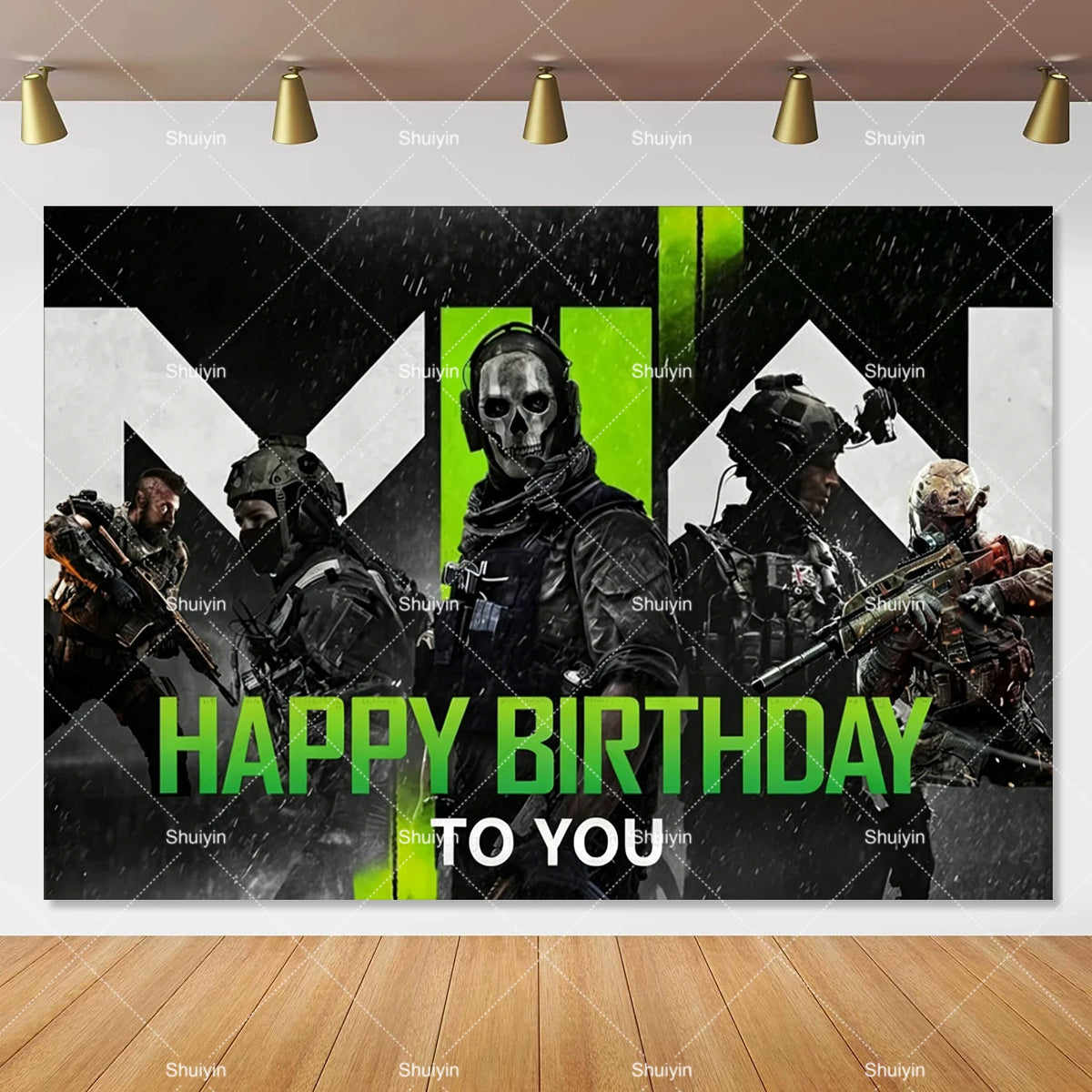 Call of Duty Theme Backdrop Kids Birthday Decorations Party Supplies Banner Poster Stimulating Game Boys Favor Gifts Photo Props