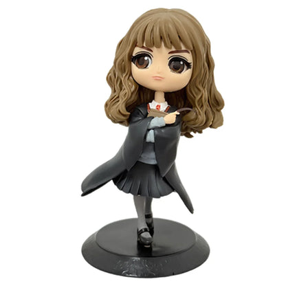 Anime H-arryed Q Version Pottered Action Figures Hermione Ron Malfoy Snape Collectible PVC Model Statue Desktop Decoration Gift