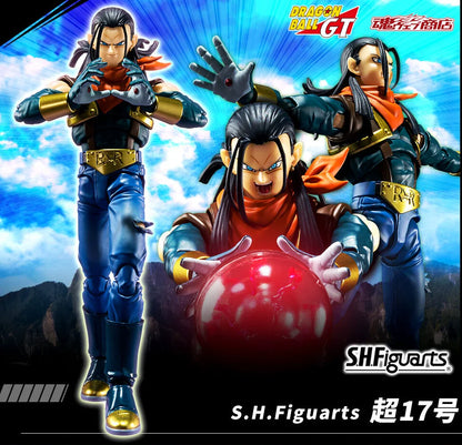 Bandai Tamashii Nations Limited Edition Dragon Ball GT S.H.Figuarts Super No. 17 Action Toy Figures  Genuine Original Model Gift