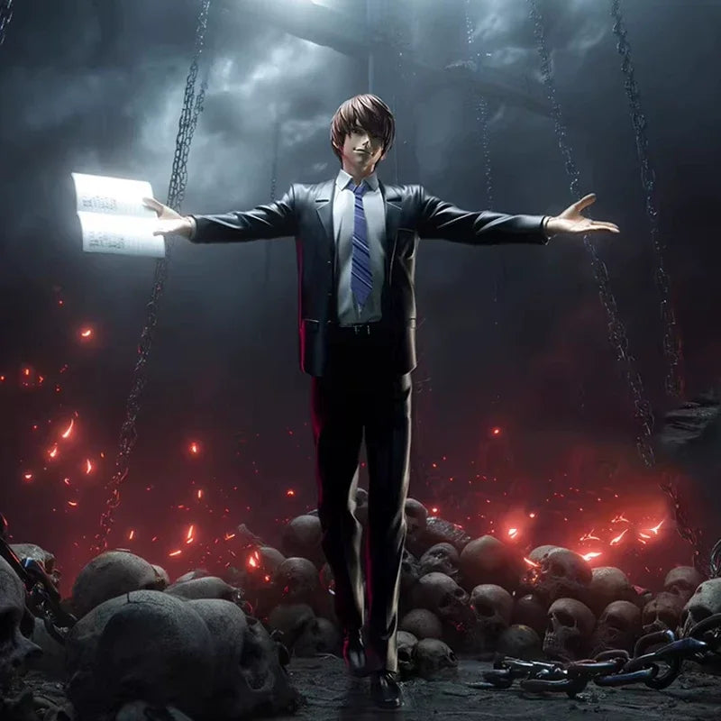 30cm Anime Death Note Standing Posture Light Yagami Figure Desktop Ornament Collection Model Toy Peripheral Birthday Fan Gifts
