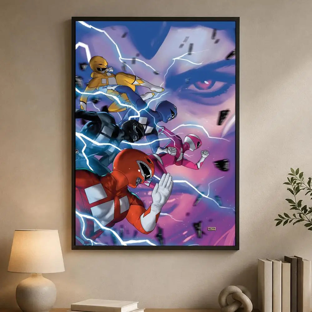 Mighty Morphin Power Rangers Poster PP Paper Decorative Wall Art for Living RoomsBedrooms Bars Cafes Stylish Home Decor Gift