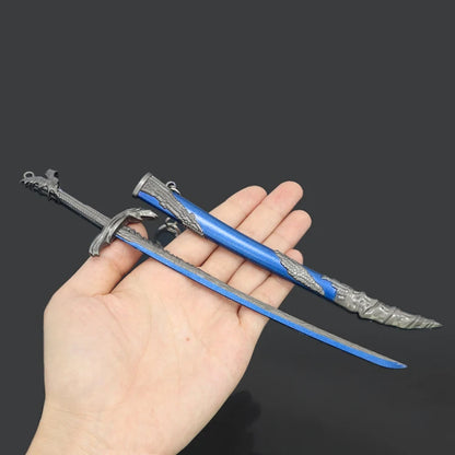 Mini Dark Moon Sword Keychain ER Game Peripherals Ranni Hand of Malenia Moonveil Sword Model Key Ring llavero Gift Toys