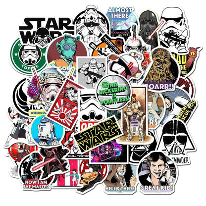 Star Wars 50 PCS Cartoon Sticker DIY Diary Laptop Luggage Skateboard Graffiti Decals Fun for Kid Toys BirthdayGift