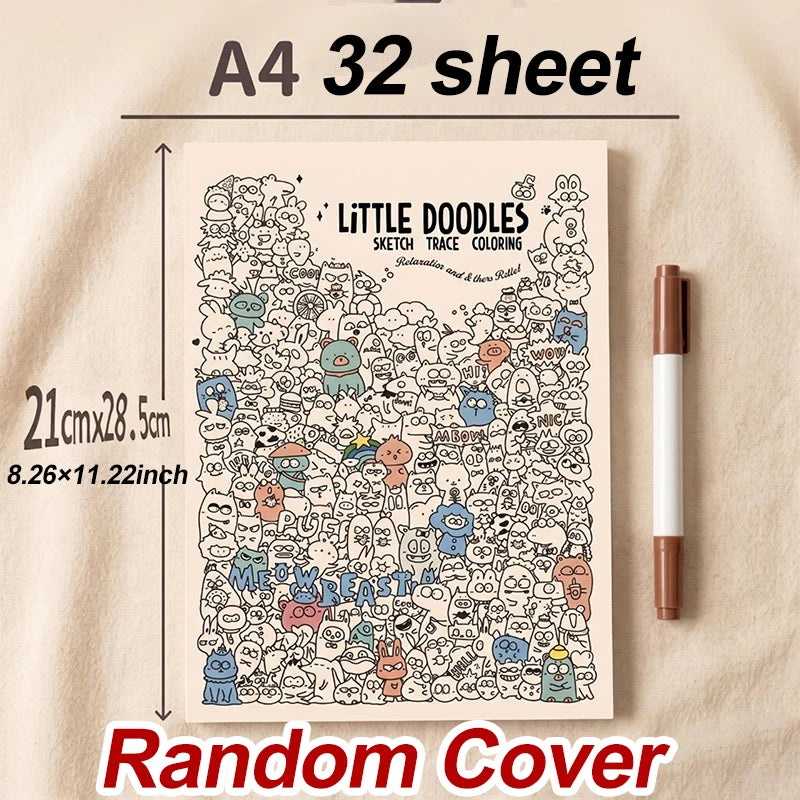 1 PCS Decompression Graffiti Book Containing Exquisite Graffiti Patterns for You to Trace and Color Aiming to Provide Creativity