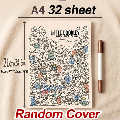 1 PCS Decompression Graffiti Book Containing Exquisite Graffiti Patterns for You to Trace and Color Aiming to Provide Creativity