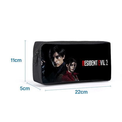 Cartoon Figure Resident Evil Print Pencilcase Kids Back To School Pencilbag Umbrella Corporation Stationary Storage Pouch Gifts