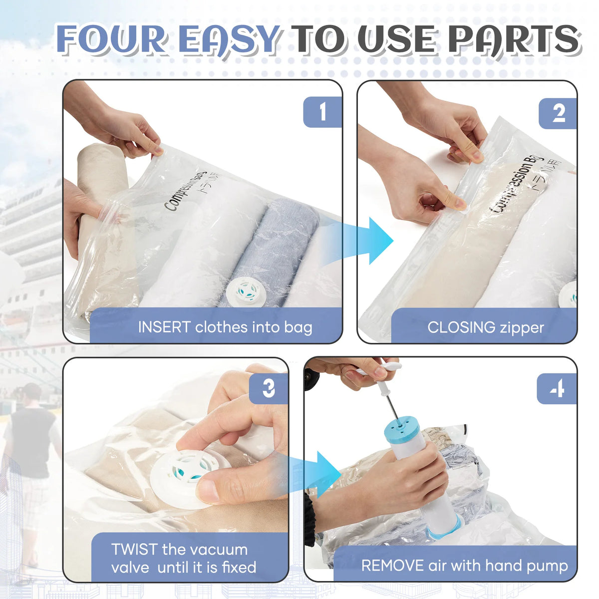 Clothing Storage Bag Personal item storage Backpack Ryanair Backpack 40x30x20 Cabin Bag, Vacuum Storage Bag With Manual Pump