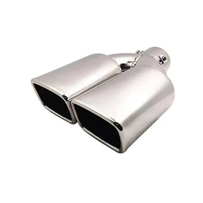 Exhaust Tip Universal Double Outlet Nozzle Rear Muffler Tip Stainless Steel Square Mouth Exhaust Pipe Muffler Car Accessories