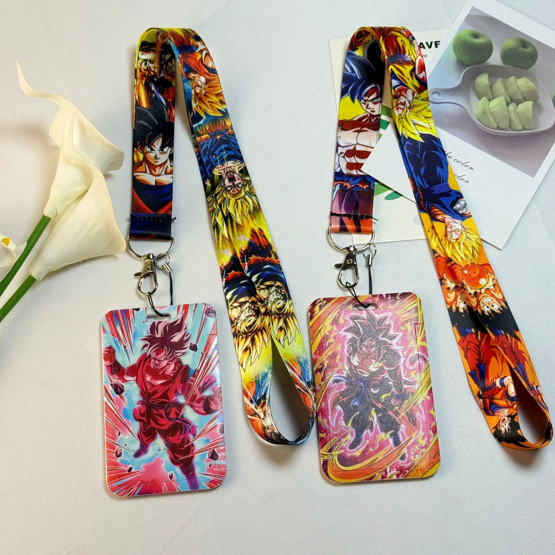 Dragon Ball Credential Holder Japanese Anime Lanyards for Key Neck Strap For Card Badge Gym Keychain Keyring Accessories Gifts