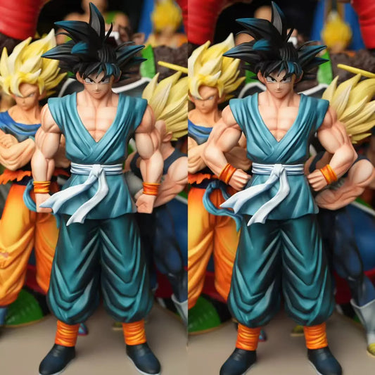 【HY STUDIO】33.5cm/13.19in Anime Dragon Ball GT Figure Son Goku Figure PVC Super Saiyan Goku Figure Collection Model Toys