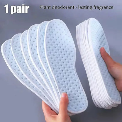 1Pair Bamboo Plant Deodorant Running Sports Insole Charcoal Antibacterial Shoes Insoles for Feet Thick Shock Absorbing Shoe Sole