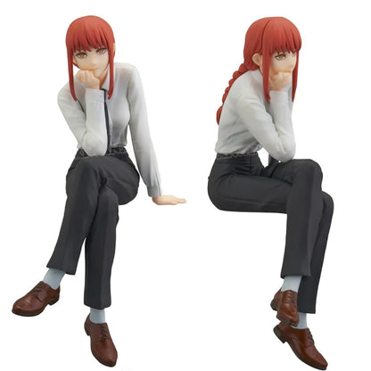 Chainsaw Man Power Bunny Girl Anime Figure Makima Action Figure Hayakawa Aki/Higashiyama Kobeni/Denji/Reze Figure Model Doll Toy