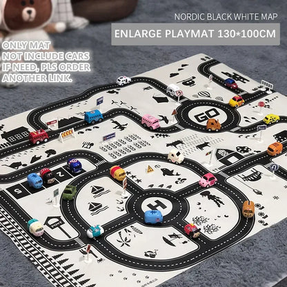 Baby Play Mat City Traffic Car Park Waterproof Parking Lot Kids Playmat Kids Rug Boy Girl Educational Toys for Children Map