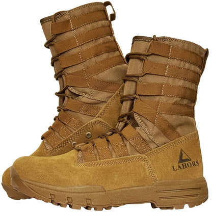 LAHORS® Lightweight Suede Leather Tactical Combat Boot Men Outdoor Hiking Desert Army Shoes Breathable Male Ankle Boots Man Made
