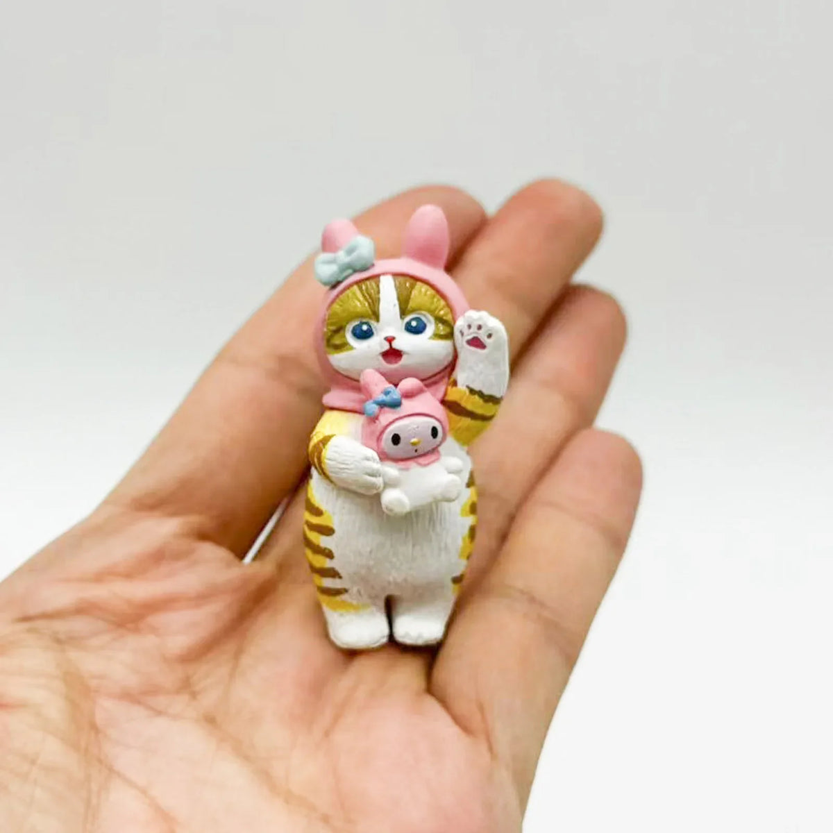 Mufosand Characters Hello Kitty Pompompurin Kuromi Kawaii Cats Neko Blind Box Doll Gift Toy Model Anime Figures Collect Ornament