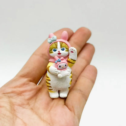 Mufosand Characters Hello Kitty Pompompurin Kuromi Kawaii Cats Neko Blind Box Doll Gift Toy Model Anime Figures Collect Ornament