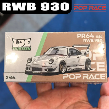 POPRACE 1/64 PANDEM ELISE RWB 930 RX-7 FD 3S 2026 HEC in Stock Alloy Motor Vehicle Diecast Models Car Toys Collection Boy Gifts
