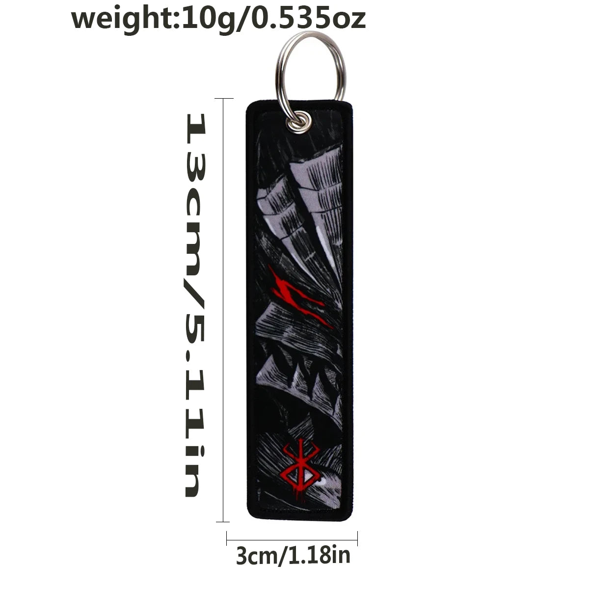 Japanese Anime Double Sided Embroidery Cartoon Keychain Car Backpack Key Ring Jewelry Accessories Gift