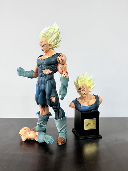 In Stock: Vf Statue, Dragon Ball Z Vegeta Figure, Replaceable Head Sculpture, Majin Vegeta Articulated Figure, 28cm/11.02 Inches