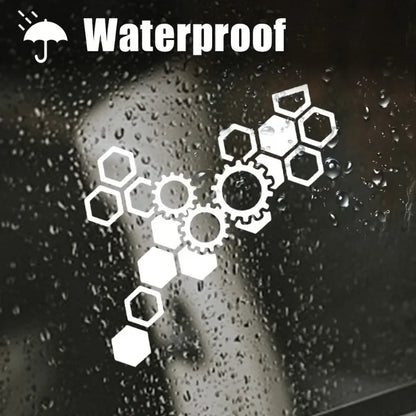 Reflective Honeycomb Hexagonal Car Sticker Motorcycle Electric Vehicle Modification Waterproof Honeycomb Gear Reflective Decal