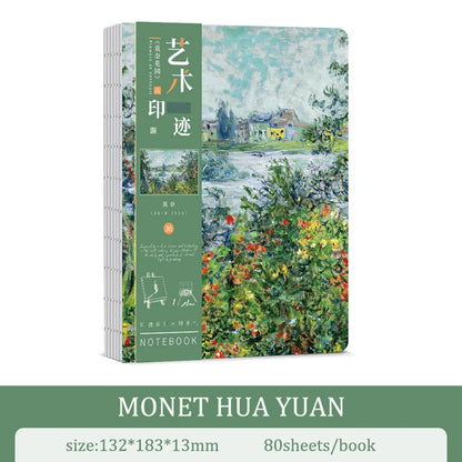 A5 Notebook Ukiyoe & Famous Painting Series Cover,80sheets/Book Writing Diary Recording Life Office Study Note Supplies CS-058