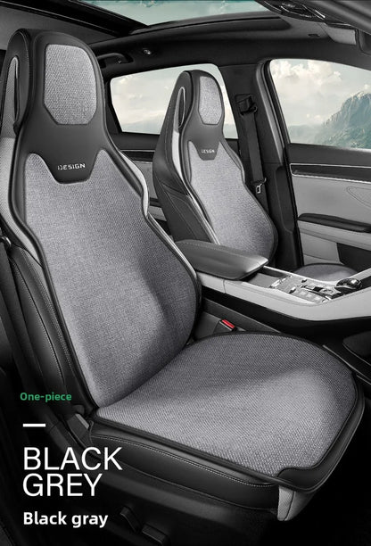 Universal Linen Car Seat Cover Four Season Flax Comfortable Breathable Anti-Slip Car Covers Cushion SUV Sedan Seat Protection