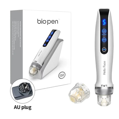 Best Microneedling Pen Bio Pen Q2 EMS Derma Pen With 2 pcs Automatic Serum needles gifts - Led Light Therapy Beauty Equipment