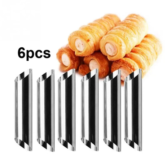 Stainless Steel Pastry Baki Cannoli Forms Food Grade Cream Horn Mould Cake Horn Mold Cannoli Tubes Shells Pastry Baking Mold