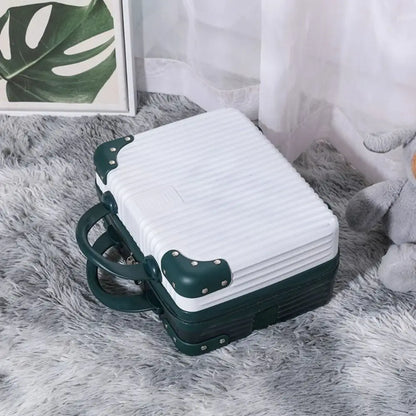Hot Cosmetic Box 14 inch Mini Travel Suitcase Cosmetic Box Hand Luggage Organizer Makeup Case Small Password Box Boarding Case