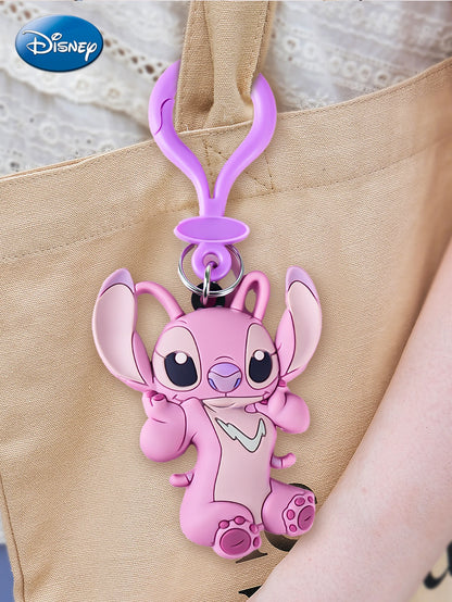 Stitch Officially Licensed Figurine Bag Clip Charms Angel PVC Keychain Gift Collection 1Pc Disney