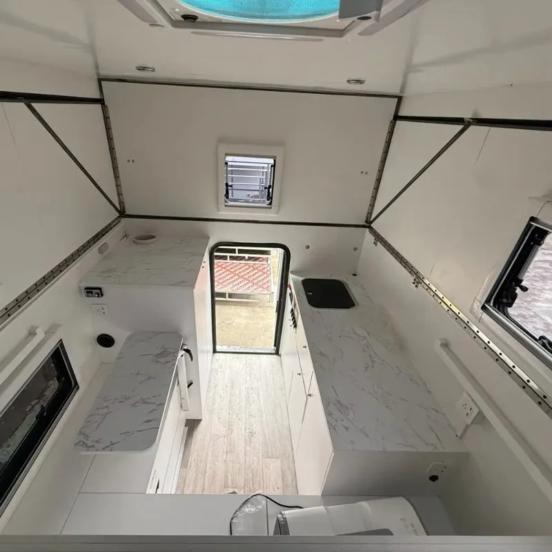 Hard Shell Pop Up Truck Camper Tent for Off Grid Camping, Customizable Overland Cabin solar ready truck camper