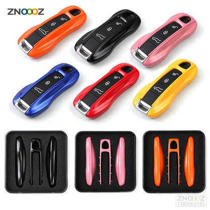 3PCS Smart Key Shell Cover Case for Porsche New Cayenne Panamera 911 992 Taycan Car Key Case Car Accessories Protective Case
