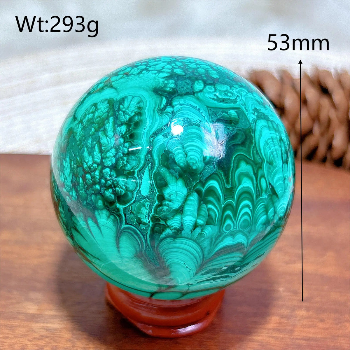 Malachite Pattern Sphere Ball Gemstones Reiki Energy Ore Natural Crystals Healing High Quality Home Decorations Room Decor Gift