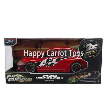 Original Jada 1:24 Fast & Furious 25th Anniversary Edition Diecast Car Model Exquisite Interior Details Metal Vehicle Gifts Toys