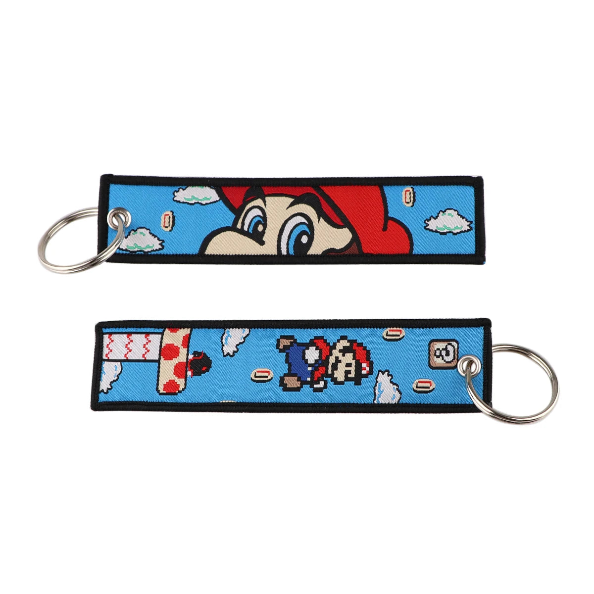 Cool Anime Game Keychain Embroidery Game Key Tag Cute Cartoon Key Fobs Key Rings Backpack Wallet Key Cosplay Accessory Gifts