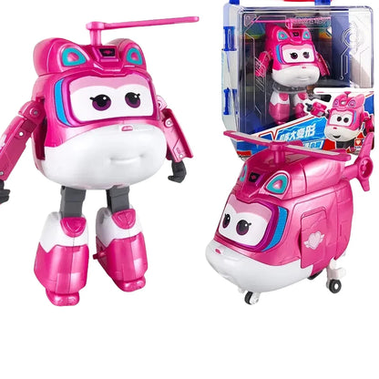 New Hot Super Wings Large Transformation Anime Transformation Flat Robot Action Character Transformation Toy Children'S Gift