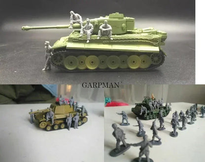 1/72 Plastic Assembled Tank Model Kit WWII Military Model Puzzles 24 Styles Tanks Sand Table Tanks Toys for Boys