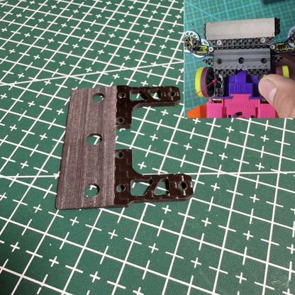 homemade Mini 4WD MS Chassis Upgrade Parts with Internal Suspension Fish Tail with Sub Brake Angle