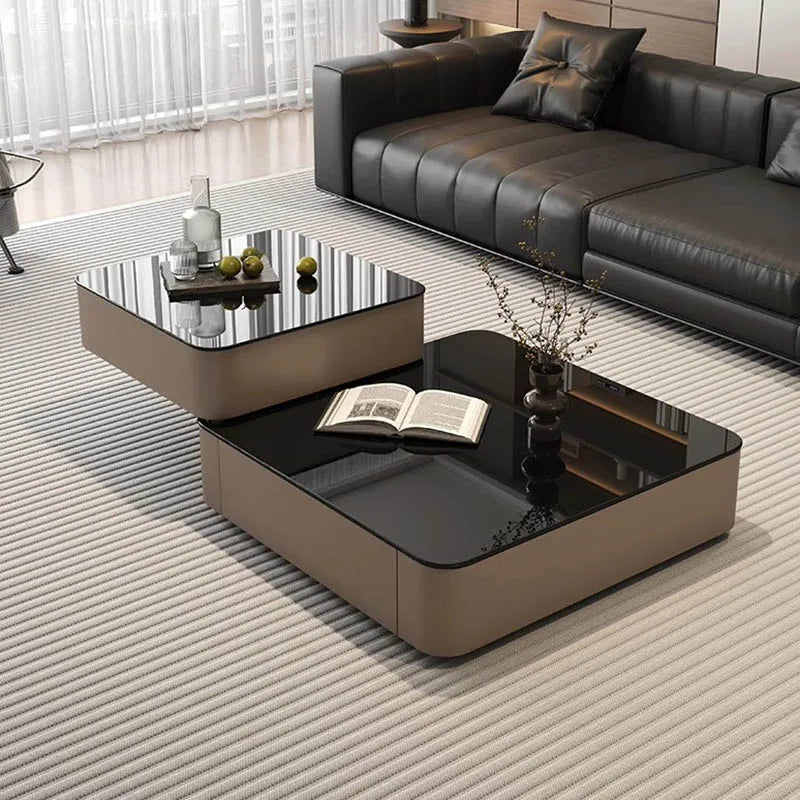 Minimalist Aesthetic Coffee Table French Trendy Elegant Organizer Drawer Coffee Table Cool Eclectic Table Basse Salon Furniture
