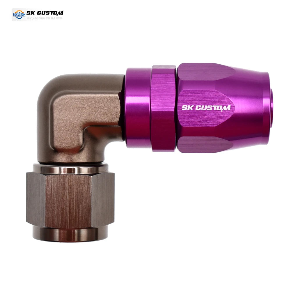 Universal Oil Pipe Female Forged Hose End Fitting Wire Braided Oil Tube Adapter Oil Radiator Fitting Aluminum Alloy AN6 AN8 AN10